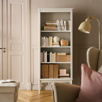 FÄRJKARL Bibliothèque, blanc cassé, 77x39x188 cm
