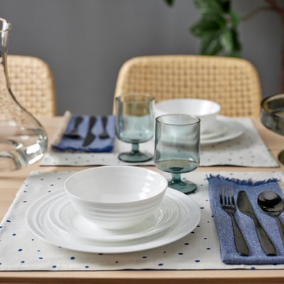 FAVORISERA Service, 12 pièces, blanc