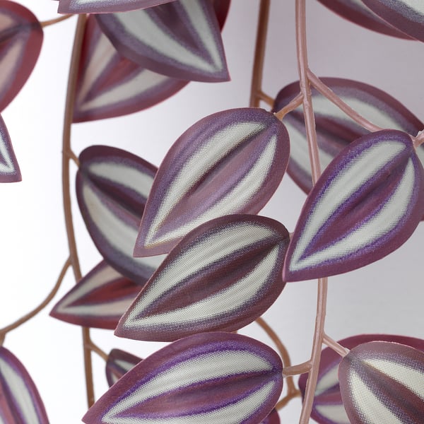 FEJKA Plante artificielle et supp mural, intérieur/extérieur/vert/mauve