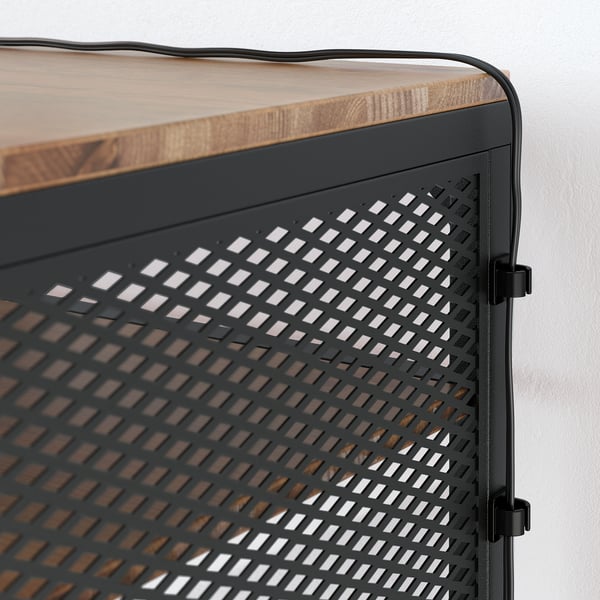 FJÄLLBO Table ordinateur portable, noir, 100x36 cm