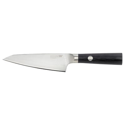 FJÄLLRÖDING Couteau universel, acier damas/noir, 14 cm