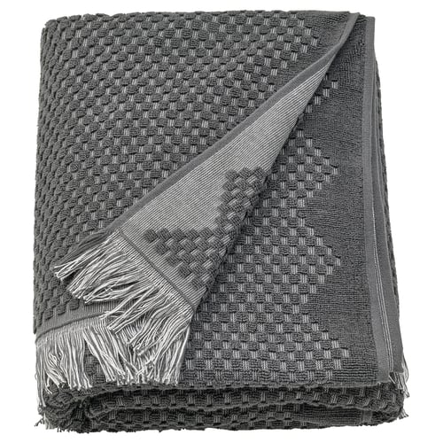 FJÄLLSTARR Drap de bain, gris foncé, 100x150 cm