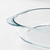 FÖLJSAM Plat à four, verre transparent, 24.5x24.5 cm