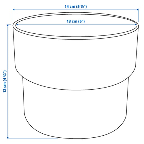 FÖRENLIG Cache-pot, intérieur/extérieur blanc, 12 cm