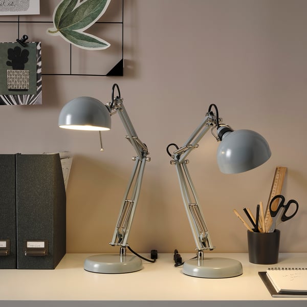 FORSÅ Lampe de bureau, turquoise