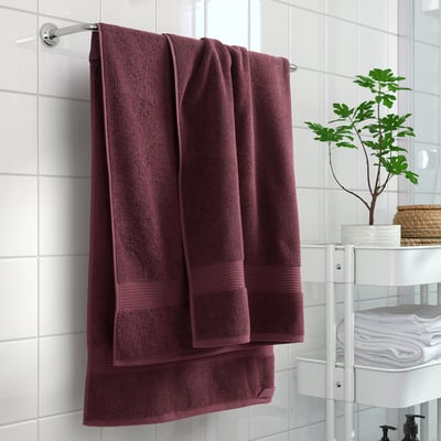 FREDRIKSJÖN Drap de bain, rouge profond, 100x150 cm