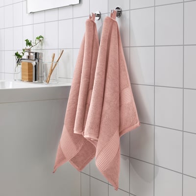 FREDRIKSJÖN Serviette de toilette, rose clair, 50x100 cm