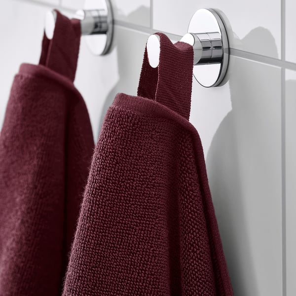 FREDRIKSJÖN Serviette de toilette, rouge profond, 50x100 cm