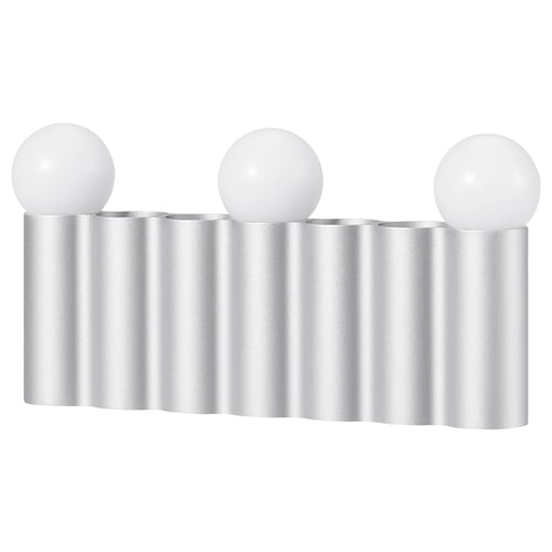 FRÖJDA Décoration de table à LED, à pile couleur argent, 9x18 cm