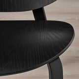 FRÖSET Fauteuil, teinté noir plaqué chêne