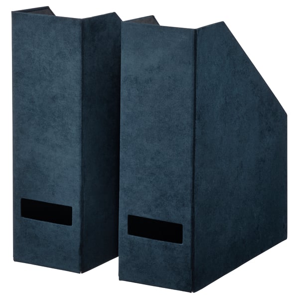 GJÄTTA Range-revues, velours bleu foncé
