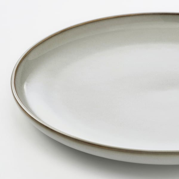 GLADELIG Assiette, gris, 25 cm