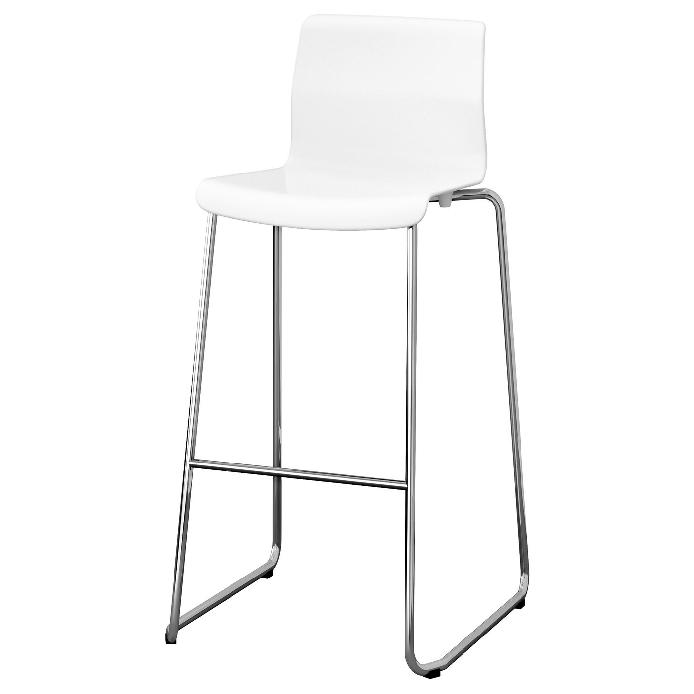 GLENN Tabouret de bar, blanc/chromé, 77 cm IKEA