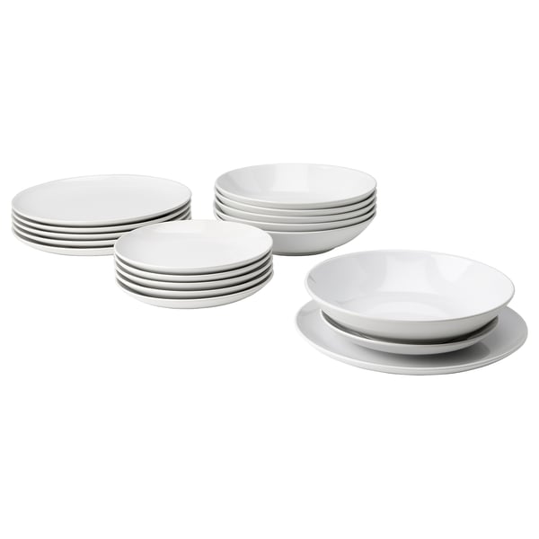 GODMIDDAG Service, 18 pièces, blanc