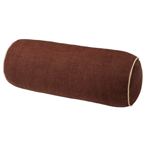 GOKVÄLLÅ Coussin, cylindrique/brun, 55 cm