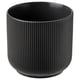 Option : GRADVIS Cache-pot, intérieur/extérieur noir, 12 cm