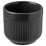 GRADVIS Cache-pot, intérieur/extérieur noir, 6 cm