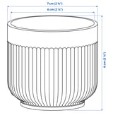 GRADVIS Cache-pot, intérieur/extérieur noir, 6 cm