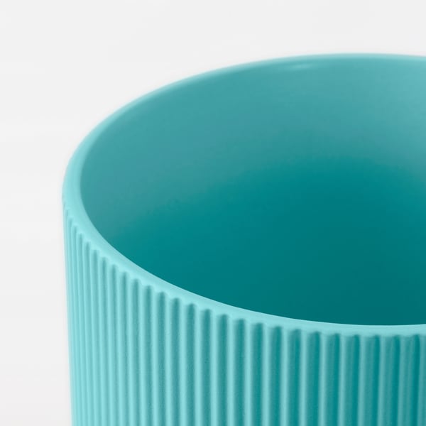 GRADVIS Cache-pot, intérieur/extérieur turquoise bleu, 12 cm