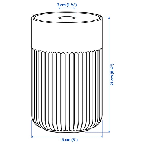 GRADVIS Vase av accessoire métal, verre transparent/couleur or, 21 cm