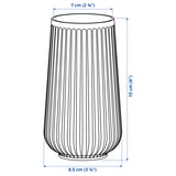 GRADVIS Vase, verre transparent, 15 cm