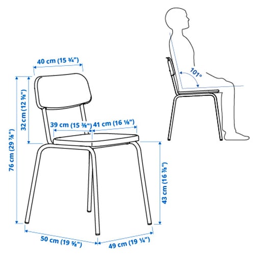 GRÅSALA Chaise, gris