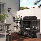 GRILLSKÄR Meuble av barbecue charbon, ext, acier inoxydable, 172x61 cm