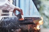 GRILLSKÄR Meuble évier/barbecue charbon, ext, acier inoxydable, 258x61 cm