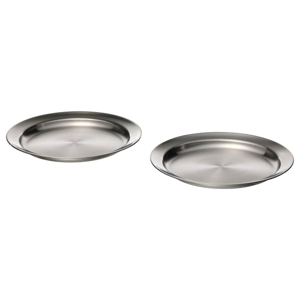 GRILLTIDER Assiette, acier inoxydable, 25 cm