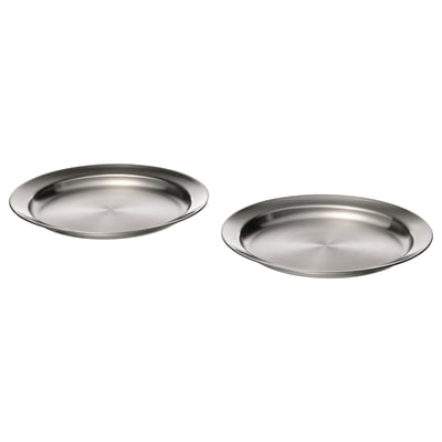 GRILLTIDER Assiette, acier inoxydable, 25 cm