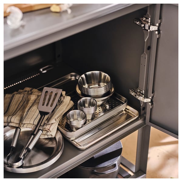 GRILLTIDER Assiette, acier inoxydable, 25 cm