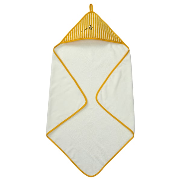 GRÖNFINK Cape de bain bébé, jaune, 80x80 cm