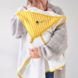GRÖNFINK Cape de bain bébé, jaune, 80x80 cm