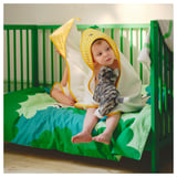 GRÖNFINK Cape de bain bébé, jaune, 80x80 cm