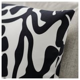 GRÖNKNAVEL Housse de coussin, noir blanc/extérieur intérieur, 50x50 cm