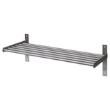 GRUNDTAL Étagère murale, acier inoxydable, 60 cm
