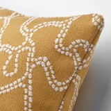 GULDFLY Housse de coussin, jaune foncé/blanc cassé, 50x50 cm