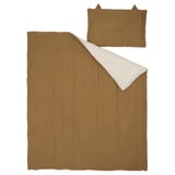 GULDVÄVARE Linge de lit enfant, 3 pièces, jaune foncé/beige, 60x120 cm