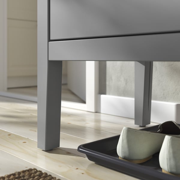 GULLABERG Banc avec rangement, gris, 148x43x52 cm