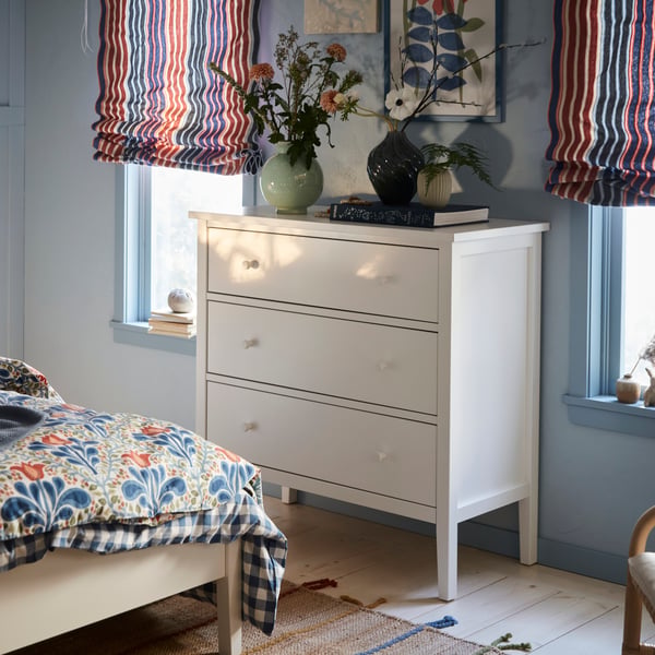 GULLABERG Commode 3 tiroirs, blanc, 99x48x100 cm