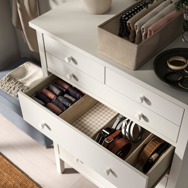 GULLABERG Commode 6 tiroirs, blanc, 89x48x122 cm