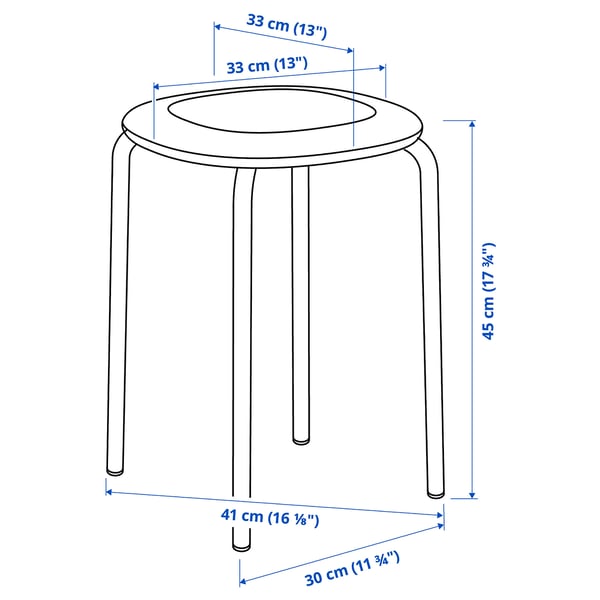 GULTARP Tabouret, bleu foncé/Remmarn bleu foncé