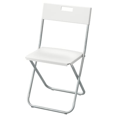 GUNDE Chaise pliante, blanc