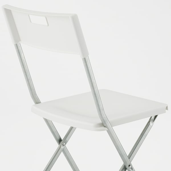 GUNDE Chaise pliante, blanc