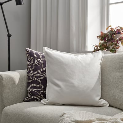 GURLI Housse de coussin, blanc, 50x50 cm