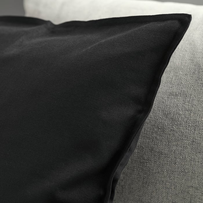 Housse de coussin en Tencel Noir 51 x 137 cm