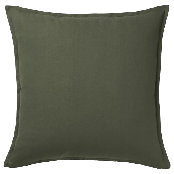 GURLI Housse de coussin, vert profond, 50x50 cm