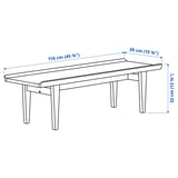 GUTTANE Table basse, chêne, 116x39 cm
