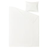 HAMPFLOCKEL Housse de couette et 1 taie, blanc, 150x200/50x60 cm