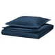 HAMPFLOCKEL Housse de couette et 1 taie, bleu foncé, 150x200/50x60 cm